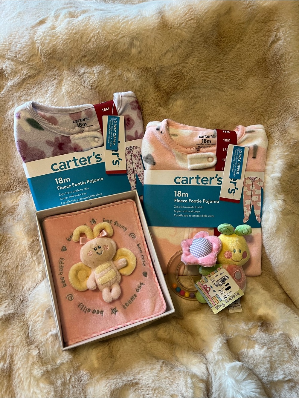 Carter's Baby Bundle - Pink & Lavender Fleece Ftd PJ's photo book